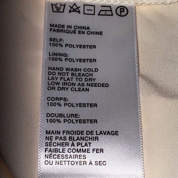 J.O.A. Women’s Wide-Leg Pants Skyline Cream Satin Open Leg Size Small - Picture 11 of 15